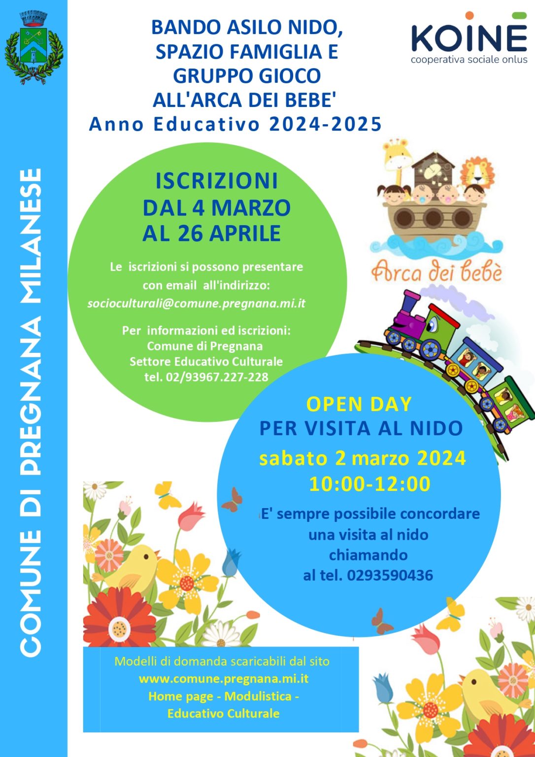 BANDO ASILO NIDO A.E. 2024-2025 – Comune Di Pregnana Milanese