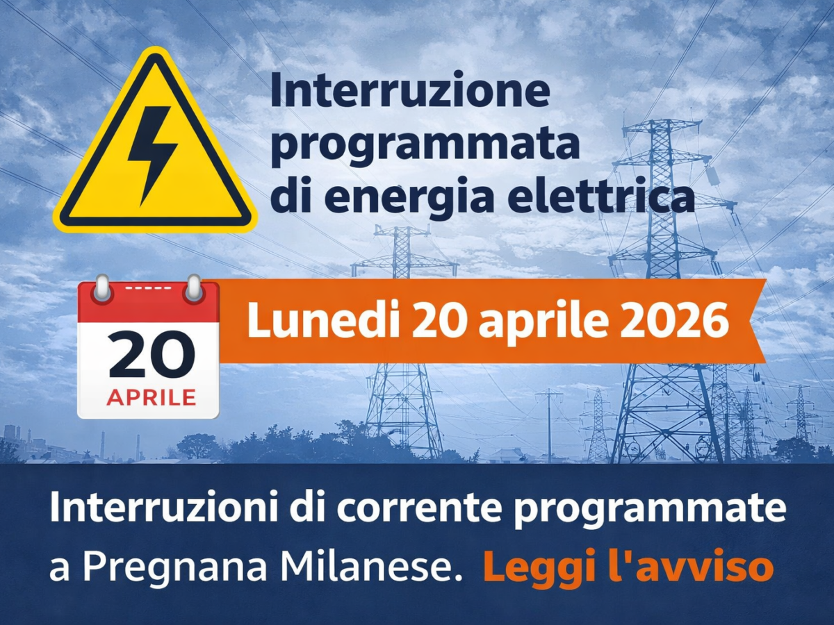 Avviso di interruzione programmata dell’energia elettrica – lunedì 20 aprile 2026