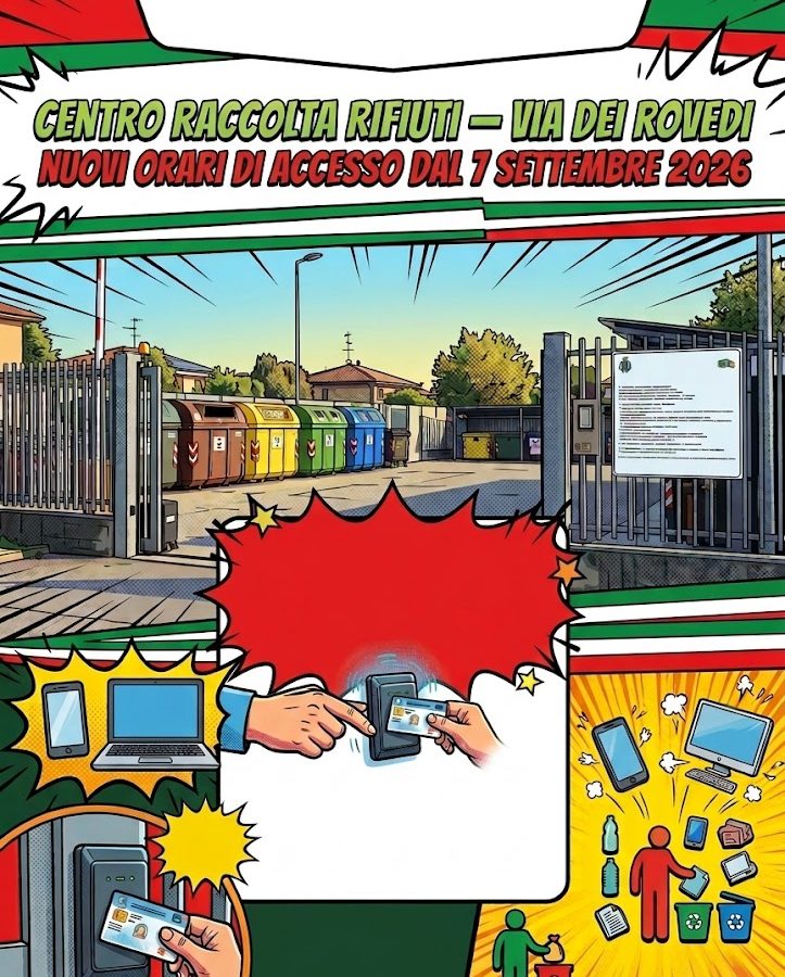 Centro di Raccolta Rifiuti di Via dei Rovedi: nuovi orari di apertura in vigore da lunedì 7 settembre 2026